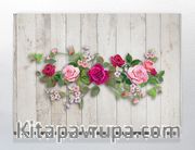 Full Frame Duvar Sanatları - CanvasWall DD - Retro Panoramik Gül Buketi (FF-W166)