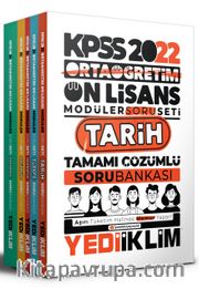 2022 KPSS Ortaöğretim Ön Lisans Genel Yetenek Genel Kültür Tamamı Çözümlü Modüler Soru Bankası Seti (5 Kitap)