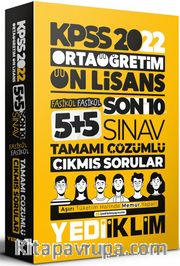 2022 KPSS Ortaöğretim Ön Lisans GY-GK Son 10 Sınav Tamamı Çözümlü Fasikül Çıkmış Sorular