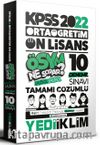 2022 KPSS Ortaöğretim Ön Lisans Genel Yetenek Genel Kültür Tamamı Çözümlü 10 Fasikül Deneme