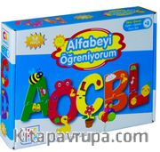 Alfabeyi Öğreniyorum Okul Öcesi Oyun Seti 3+yaş <br /> Eğitici Öğretici 58 Parça Puzzle Oyun Seti