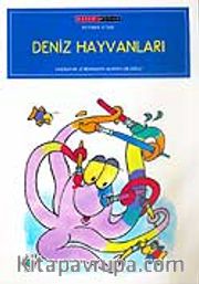 Deniz Hayvanları 8 Syf. Siyah-Beyaz Boyama Kitabı
