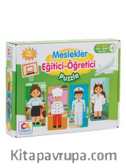 Meslekleri Öğreniyorum Okul Öncesi Oyun Seti +3 Yaş <br /> Eğitici Öğretici 40 Parça Puzzle Oyun Seti