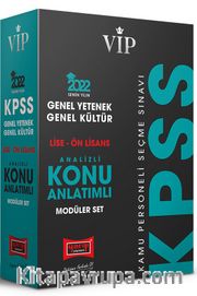 2022 KPSS VİP Genel Yetenek Genel Kültür Lise Ön Lisans Analizli Konu Anlatımlı Modüler Set