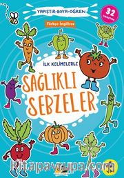 İlk Kelimelerle Sağlıklı Sebzeler Yapıştır - Boya - Öğren
