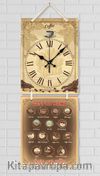Full Frame Duvar Sanatları - Nostaljik Ahşap Duvar Saati - Coffee Menu  - İkili Set (FF-NS199)