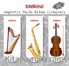 Magnetli Büyük Kitap Ayraç / Müzik Temalı (3 Adet)