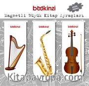 Magnetli Büyük Kitap Ayraç / Müzik Temalı (3 Adet)