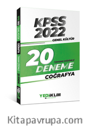 2022 KPSS Genel Kültür Coğrafya Tamamı Çözümlü 20 Deneme Sınavı 