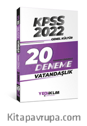2022 KPSS Genel Kültür Vatandaşlık Tamamı Çözümlü 20 Deneme Sınavı 