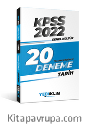 2022 KPSS Genel Kültür Tarih Tamamı Çözümlü 20 Deneme Sınavı 