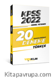 2022 KPSS Genel Yetenek Türkçe Tamamı Çözümlü 20 Deneme Sınavı 