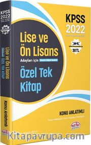 2022 KPSS Lise ve Ön Lisans Adayları İçin Özel Tek Kitap Konu Anlatımlı 