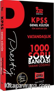 2022 KPSS Genel Kültür Vatandaşlık Prestij Seri Tamamı Çözümlü 1000 Soru Bankası
