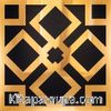 Full Frame Duvar Sanatları - Pleksi Altın Siyah Ayna - Kilim Deseni (FF-DS251)
