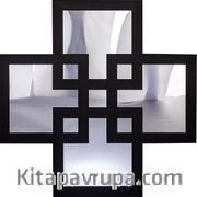 Full Frame Duvar Sanatları - Pleksi Gümüş Ayna - Kareler Kesişim (FF-DS266)