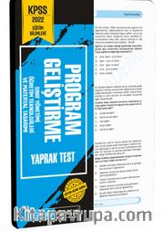 2022 KPSS Eğitim Bilimleri Program Geliştirme Yaprak Test