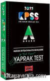 2022 KPSS A Hukuk İktisat Maliye Muhasebe Çek Kopart Yaprak Test