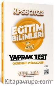 2022 KPSS Eğitim Bilimleri Öğrenme Psikolojisi Çek Kopart Yaprak Test