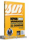 2022 KPSS Vatandaşlık Tamamı Çözümlü 22 Deneme 