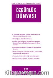 Özgürlük Dünyası / Aylık Sosyalist Teori ve Politika Dergisi / Mart 2016 Sayı:274