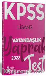 2022 KPSS Lisans Genel Kültür Vatandaşlık Yaprak Test 