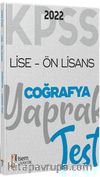 2022 KPSS Ortaöğretim Ön Lisans Genel Kültür Coğrafya Yaprak Test