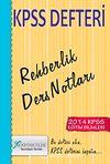 2014 KPSS Defteri Rehberlik Ders Notları