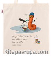 Askılı Bez Çanta - Kitapkurdu Serisi - Mucit