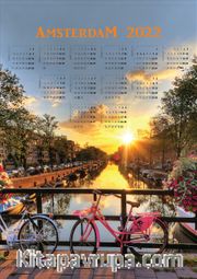 2022 Takvimli Poster - Şehirler - Amsterdam