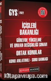 2022 İçişleri Bakanlığı Görevde Yükselme ve Unvan Değişikliği Ortak Konular Konu Anlatımlı Soru Bankası