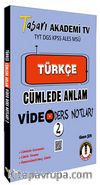 Türkçe Cümlede Anlam Video Ders Notları 2