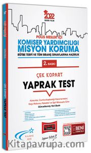 2022 Polis Meslek İçi Komiser Yardımcılığı Misyon Koruma Rütbe Terfi Yaprak Test