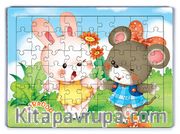 Mirador ve Tavşan Bebek Ahşap Puzzle 54 Parça (LIV-38)
