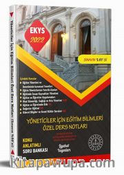Yöneticiler İçin Eğitim Bilimleri Ders Notları - MEB (EKYS) Müdür ve Müdür Yardımcılığı Sınavları
