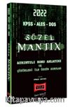 2022 KPSS ALES DGS Sözel Mantıx Ayrıntılı Konu Anlatımı ve Çözümleri ile Özgün Sorular