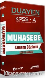 KPSS A Muhasebe Duayen Tamamı Çözümlü Soru Bankası