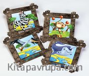 Full Frame Duvar Sanatları - Animal Frame Duvar Yapışkanlı 4 (MDF) (FF-DS308)