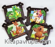 Full Frame Duvar Sanatları - Animal Frame Duvar Yapışkanlı 3 (MDF) (FF-DS307)