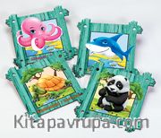 Full Frame Duvar Sanatları - Animal Frame Duvar Yapışkanlı 2 (MDF) (FF-DS306)