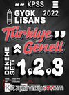 2022 KPSS Genel Yetenek Genel Kültür Türkiye Geneli 3 Deneme (1-2-3) 