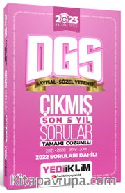 2023 Prestij Serisi DGS Tamamı Çözümlü Son 5 Yıl Çıkmış Sorular 