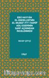 Ebû Hayyan el-Endelusî’nin el-Mubdi‘ fi’t-Tasrîf Adlı Eserinin Sarf Açısından İncelenmesi