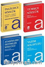 Ema Kitap Sözlük Seti Türkçe-İngilizce-Atasözleri ve Yazım Klavuzu (4 Kitap Set Biala Kapak)