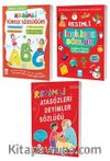 Resimli Türkçe İngilizce ve Atasözleri Deyimler Sözlükleri - 3 Kitap Set TDK Uyumlu