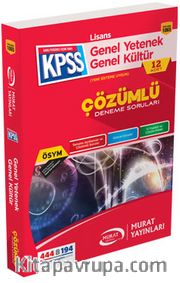 KPSS Çözümlü Deneme Soruları Genel Yetenek-Genel Kültür / Lisans 12 Adet (Kod:1065)