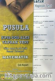 2016 KPSS-DGS-ALES Pusula Matematik Çek Kopart Yaprak Test (Tüm Adaylar İçin-Genel Kültür)