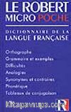 Micro Robert Poche De Langue Francaise