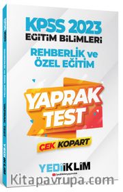 2023 KPSS Eğitim Bilimleri Rehberlik ve Özel Eğitim Çek Kopart Yaprak Test