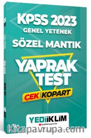 2023 KPSS Genel Yetenek Sözel Mantık Çek Kopart Yaprak Test